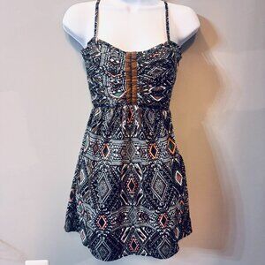 Billabong Mini Dress with Adjustable Crossed Straps - Size Small